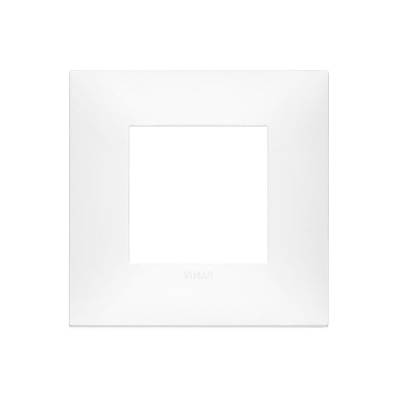 2-module cover plate, technopolymer, matt white