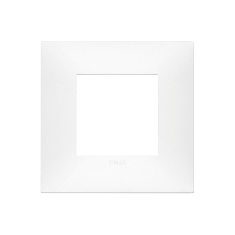 Plaque 2 modules, technopolymère, blanc mat
