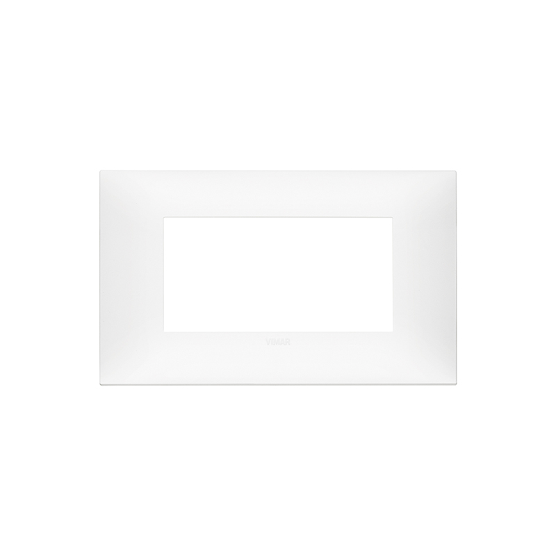 4-module cover plate for 4-module mounting boxes, technopolymer, matt white

