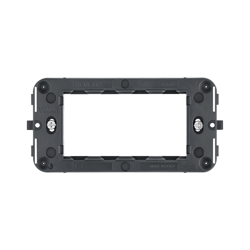 4-module mounting frame, with screws, for 4-module mounting boxes

