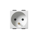 VIMAR 2P+E 16 A 250 V~ SICURY socket outlet, French standard, white - 2 modules NEVE UP