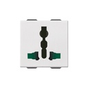 VIMAR 2P+T 13 A 250 V~ multi-standard socket outlet, white - 2 modules NEVE UP