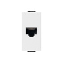 VIMAR RJ45 socket outlet with Netsafe Cat connector. 6, shielded, T568A/B universal wiring, 8 contacts, tool-free insulation-piercing terminals, white NEVE UP