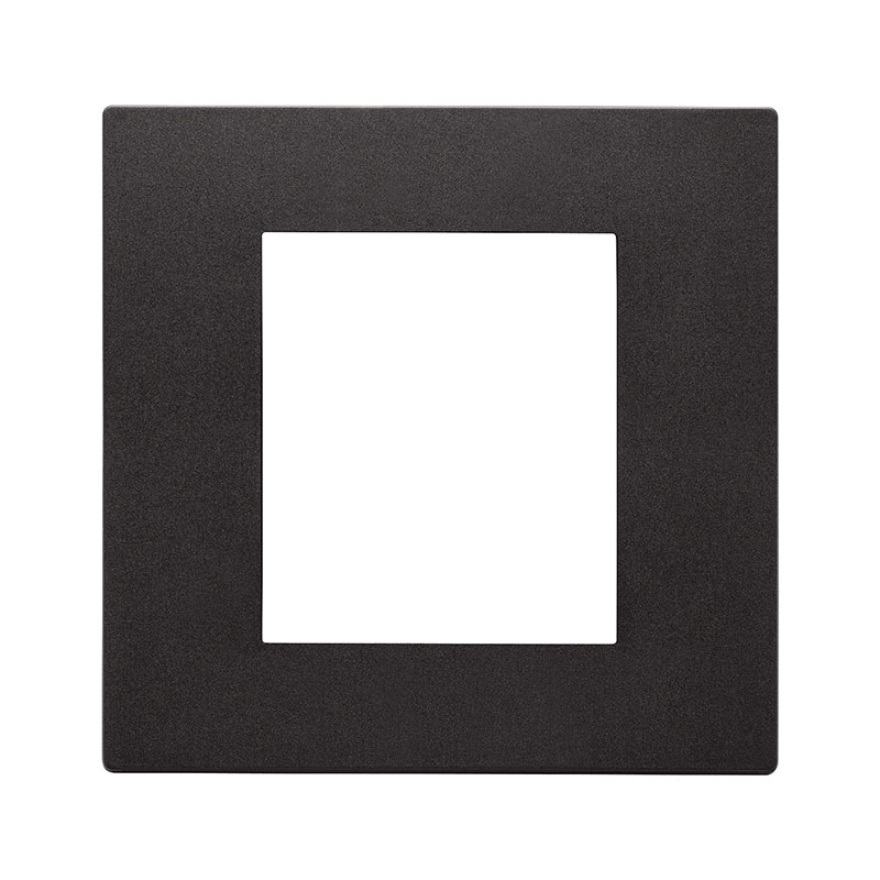 Plaque 2 modules, technopolymère, noir