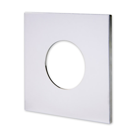 Couvercle Carré Or Brossé en aluminium pure pour Spot Encastré Etanche de dimension 84*84mm