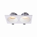 Support de Spot Blanc Sable Rond Double Etanche Encastrable Prolight+ IP65 