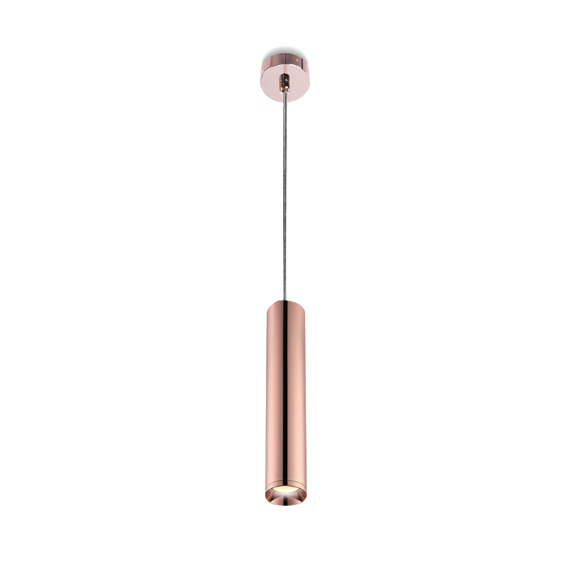 Luminaire LED Suspendu Rose Or en Aluminium