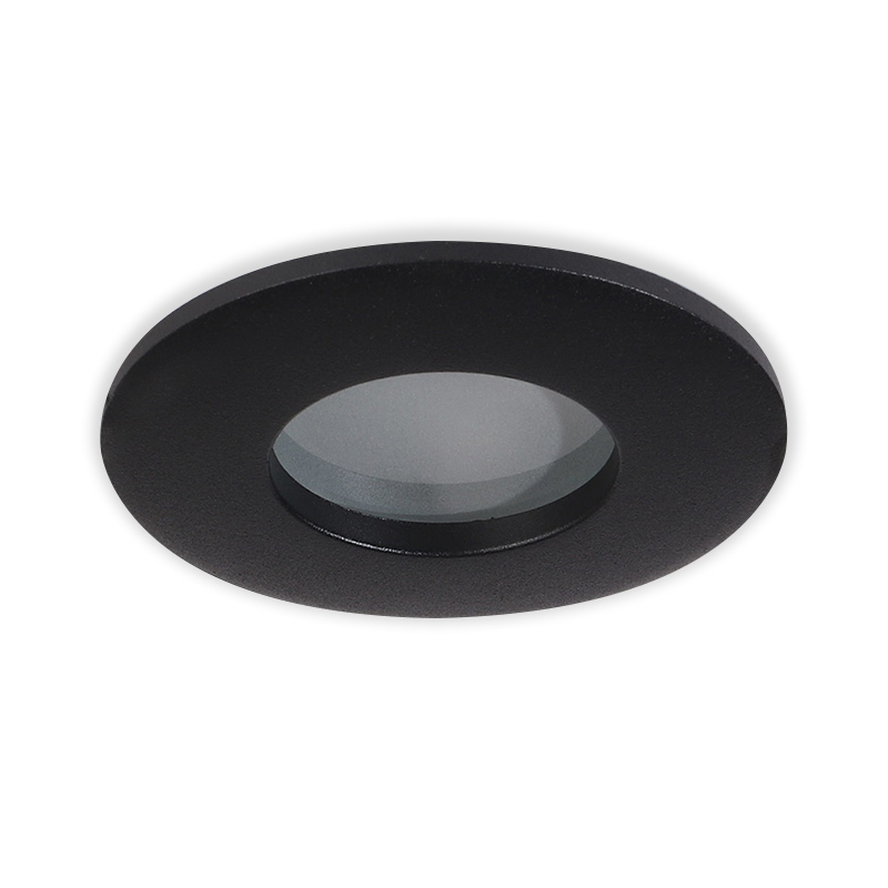 Round Black Sand Aluminum Cover for Recessed Spot Waterproof diameter φ83/ 70mm cut/ base type GU5.3/ GU10/ 12V/ AC 220V-240V.