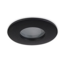 Couvercle Rond Noir Sable en Aluminium pour Spot Encastré Etanche Prolight+