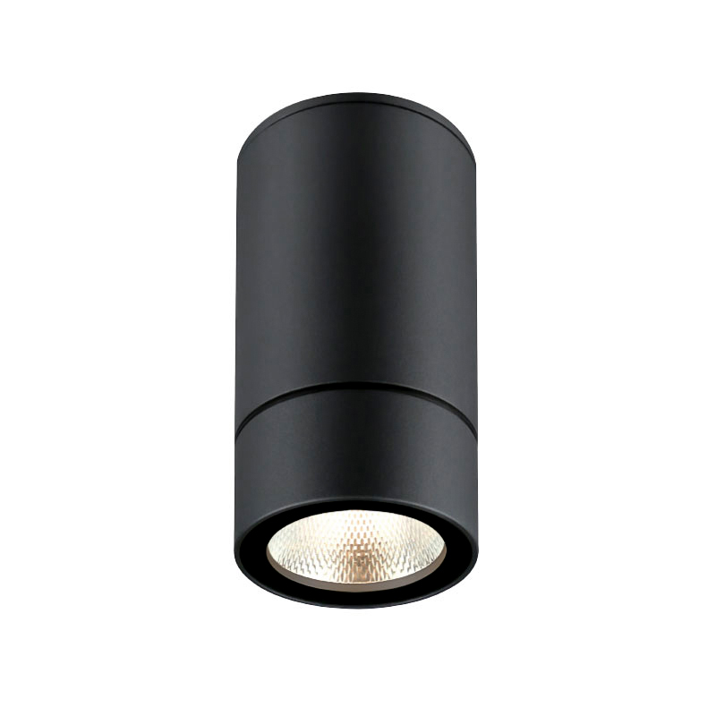 Spot Led Cylindrique Noir Extérieur en Aluminium de puissance nominale 10W/ Led type COB/ Température de couleur 3000K l 4000K l 6000K/ Étanche IP65.