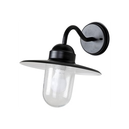 [UH2011-2502--21]  Applique Murale Extérieur Ekoled, Noir, Verre, Metal IP44