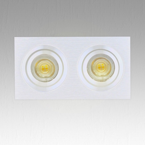 Support pour spot carrée Prolight+  compatible avec  deux ampoules LED GU10. 