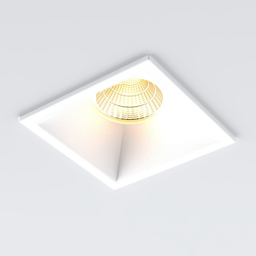 Square indoor spot fitting compatible with lamp LED GU10 