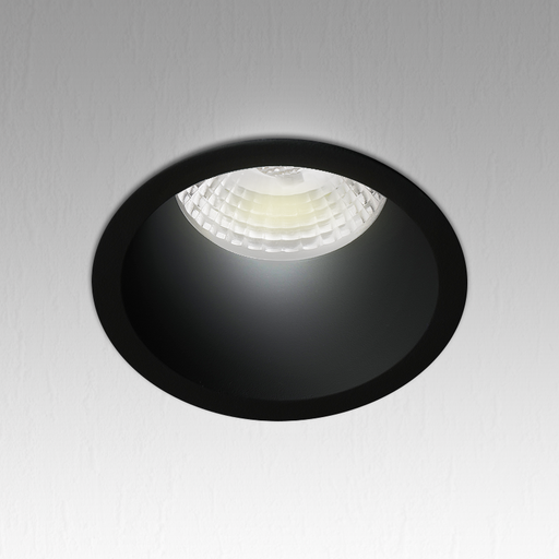 Black Round Fixed Spot holder  compatible with  GU10 bulb