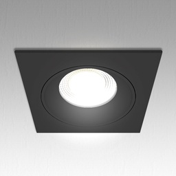 Black and Dark Chrome Adjustable Round Spot Holder to be compatible with GU10 bulbs