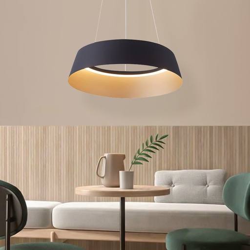 Creative modern pendant lights for interior lighting in aluminum and silicone with LED SMD2835/ 50W/ 2CCT DIP SWITCH/ 3000k+4000K