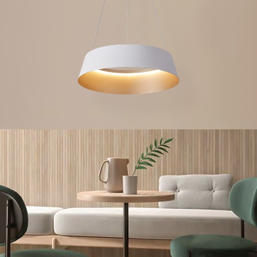 Creative modern pendant lights for interior lighting in aluminum and silicone with LED SMD2835/ 50W/ 2CCT DIP SWITCH/ 3000k+4000K