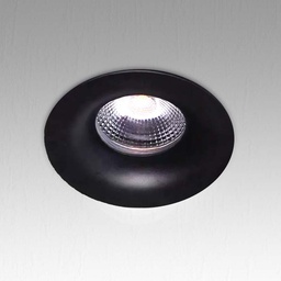 Black Fixed Recessed 3w Spotlight 