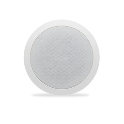 Ceiling speaker with 6 inch woofer, 6W rated power/ 130Hz--20KHz frequency response/ and 93dB sensitivity. 