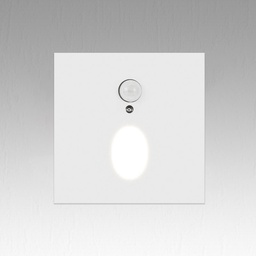 Spot Contremarche LED Blanc Carré Intérieur avec détecteur de mouvement, de puissance 1W/ 85-265V/50Hz / Indice de protection IP45.