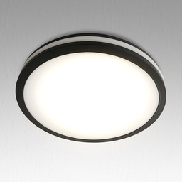  Plafonnier LED Etanche Rond Noir 3000K-4000K-6500K  tout en un