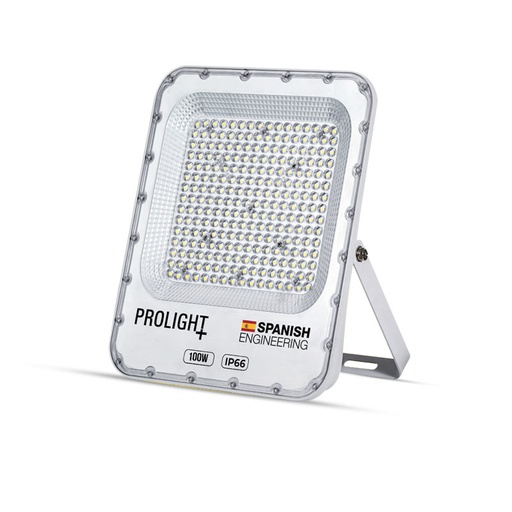 Projecteur Led Etanche Prolight+ en Aluminium, de puissance 100W, la température de couleur de 6500K, durée de vie jusqu'à 25.000hrs / Protection IP66