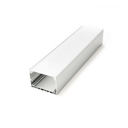 Profilé LED apparent de couleur argent, installation encastré dans le mur , matière en aluminium, moins de 18w/mètre / longueur de 2 métre / DC12V/24V / 1m Profilé en aluminium / 1m de couverture PC / 2 pcs/mètre fin cap / 2 pcs/mètre clip