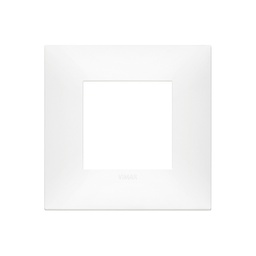 2-module cover plate, technopolymer, matt white