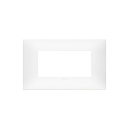 4-module cover plate for 4-module mounting boxes, technopolymer, matt white

