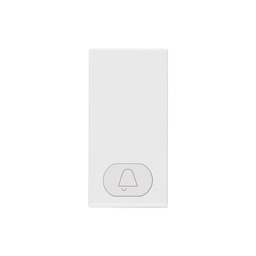 1-module interchangeable button, lighTable bell symbol, white













