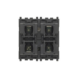 Appareil de commande domotique à 4 boutons, standard KNX, localisation dans l'obscurité par LED RVB réglable, à compléterpar demi-touches interchangeables de 1 ou 2 modules Eikon, Arké ou Plana - 2 modules



























