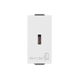 Alimentation USB 5 V 1,5 A pour dispositifs électroniques, 1 sortie USB type C, alimentation 120-240 V~ 50/60 Hz, blanc

