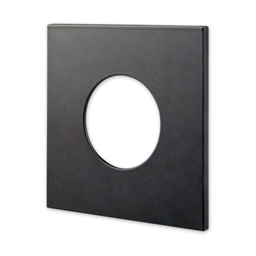 Couvercle Carré noir sable en pure aluminium pour Spot Encastré Etanche de dimension 84*84mm / coupe de 68mm / type de base GU5.3 / GU10