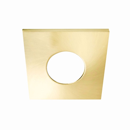 Couvercle Carré Or Brossé en aluminium pure pour Spot Encastré Etanche de dimension 84*84mm