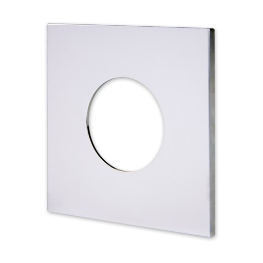 Couvercle Carré Chromé en aluminium pure pour Spot Encastré Etanche de dimension 84*84mm