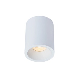 Support de Spot Cylindrique Apparent Etanche Blanc Sable en Aluminium