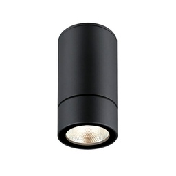 Spot Led Cylindrical Black Aluminum rated power 10W/ Led type COB/ Color temperature 3000K 4000K 6000K/ Waterproof IP65.